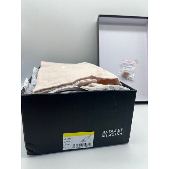 Badgley Mischka Women's Clarisa Embellished Wedge Sandal Ivory MP5243 Size 8.5 - Picture 5 of 12